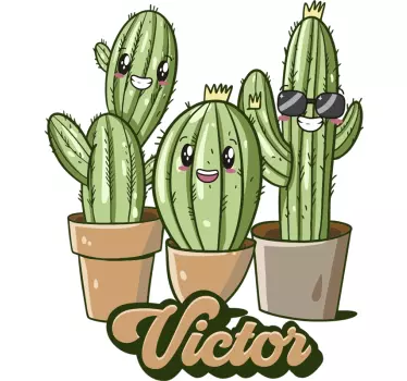T-shirt enfant famille de cactus personnalisée - TenStickers