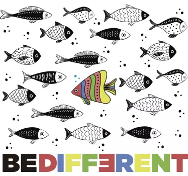 T-shirt poisson à contre-courant - TenStickers