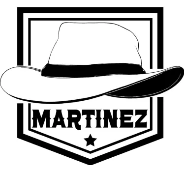 T-shirt personnalisé avec emblème élégant de chapeau - TenStickers