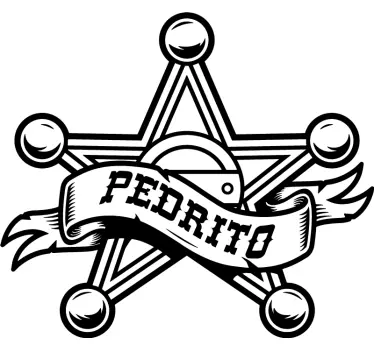 T-shirt personnalisable étoile de shérif - TenStickers