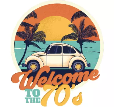 Tee shirt vintage Bienvenue dans les années 70 - TenStickers