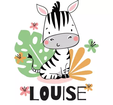 T-shirt enfant illustration de zèbre mignonne - TenStickers