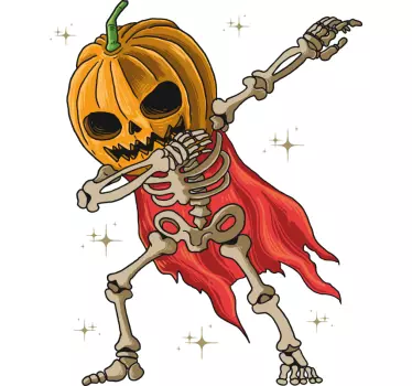 Tee shirt halloween Squelette épatant à la citrouille - TenStickers