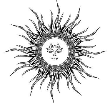 Tee-shirt mère et fille silhouettes soleil et lune - TenStickers