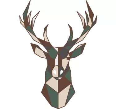 T-shirt tête de cerf géométrique - TenStickers