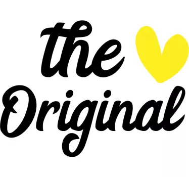 T-shirt père et fils remix original coeur jaune - TenStickers