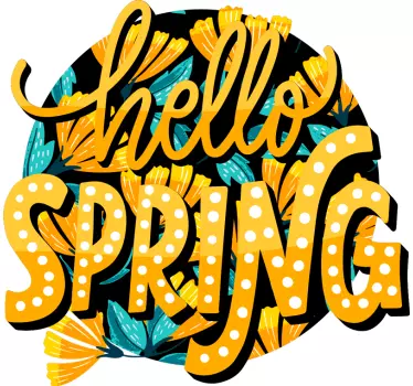 T-shirt bonjour printemps texte - TenStickers
