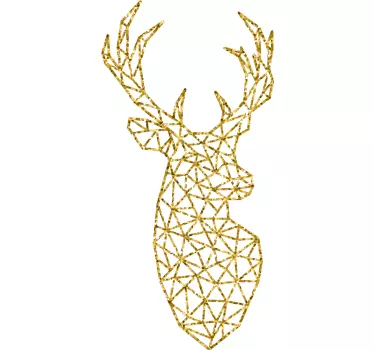 T-shirt design géométrique de bois de cerf - TenStickers