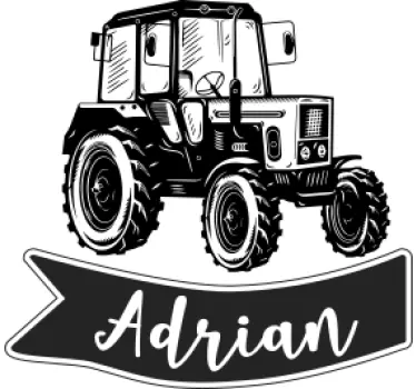 T-shirt enfant tracteur personnalisé avec nom - TenStickers