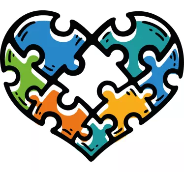 T shirt mere fille Coeur de puzzle - TenStickers