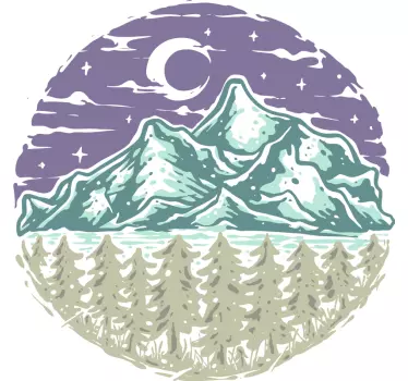 T-shirt scène naturelle de montagne - TenStickers