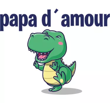 T-shirt père et fils amour de dino mignon - TenStickers