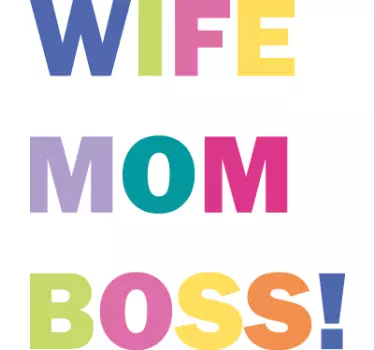 T shirt fete des meres Femme, maman, patron! - TenStickers