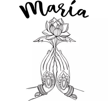 T-shirt personnalisé mains tenant un lotus - TenStickers