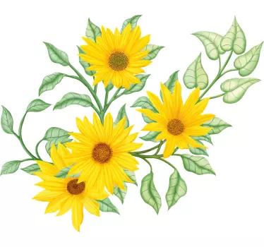 T-shirt bouquet floral ensoleillé - TenStickers