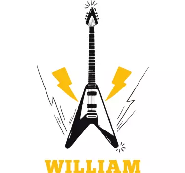 T-shirt guitare électrique personnalisée - TenStickers