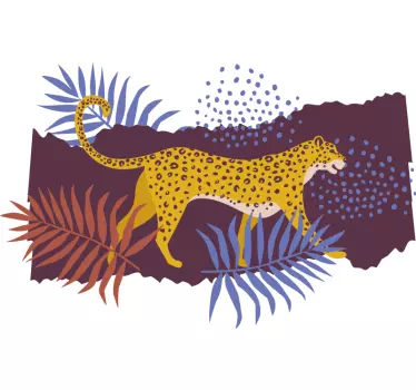 T-shirt style forêt de léopard charmant - TenStickers