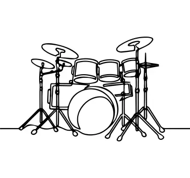 T-shirt silhouette de batterie - TenStickers