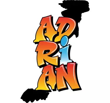 T-shirt personnalisé design de prénom adrian - TenStickers