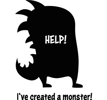 Tee-shirt mère et fille aidez moi j'ai créé un monstre - TenStickers