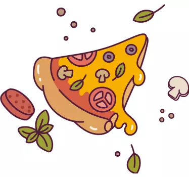 Tee shirt pere et fils Pizza y pedazo en dessin animé - TenStickers