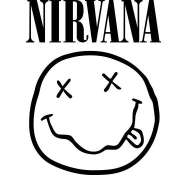 T-shirt visage sourire nirvana - TenStickers
