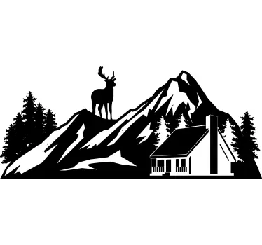 T-shirt grand paysage de montagne - TenStickers
