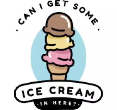 T-shirt plaisir avec un cornet de glace - TenStickers