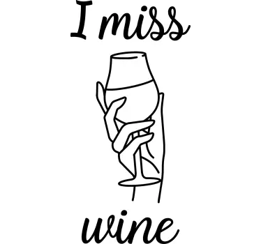 T-shirt j'ai soif de vin à la main - TenStickers