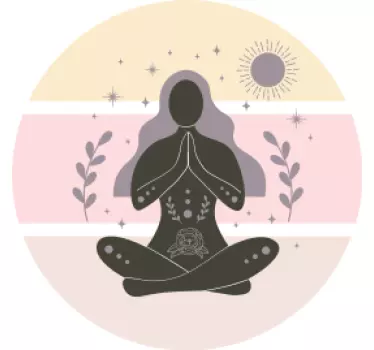 T-shirt silhouette de femme méditative - TenStickers