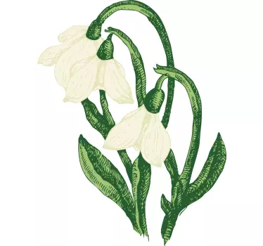 T-shirt fleur blanche de printemps - TenStickers