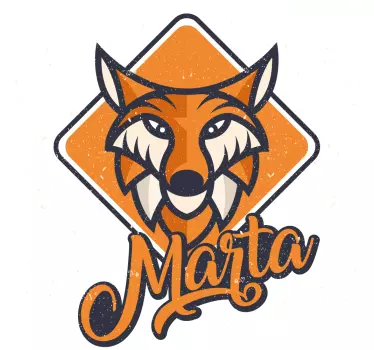 T-shirt enfant renard avec prénom - TenStickers