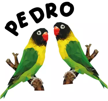T-shirt personnalisé graphique de perroquets vibrants - TenStickers
