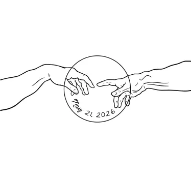 Tee-shirt mère et fille étreinte des mains - TenStickers