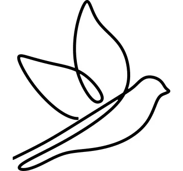 T-shirt contour d'oiseau minimaliste - TenStickers