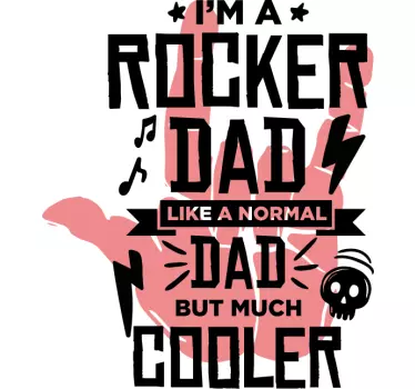 T shirt fete des peres Papa rocker - TenStickers
