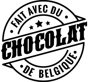 T-shirt Fait avec du chocolat belge - TenStickers