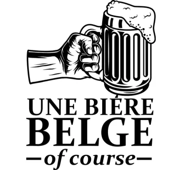 Tee-shirt une bière belge - TenStickers