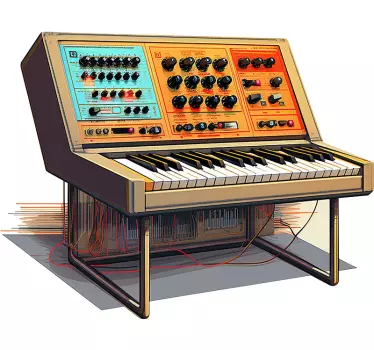 T-shirt clavier synthétiseur rétro - TenStickers