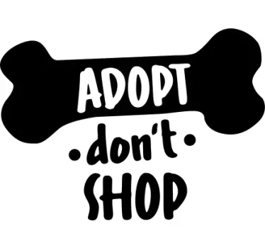Tee-shirt Adopt don't shop - TenStickers