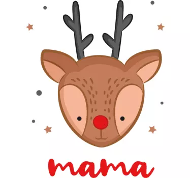 Sweat-shirt de Noël renne personnalisable - TenStickers
