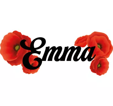 T-shirt personnalisable fleurs de pavot - TenStickers