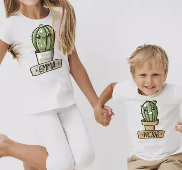Tee-shirt mère et fille design cactus couple - TenStickers