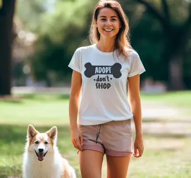 Tee-shirt Adopt don't shop - TenStickers