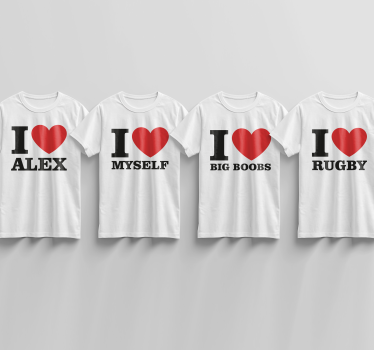 T-shirt personnalisé i love - TenStickers