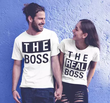 Patron et vrai patron t shirt couple - TenStickers