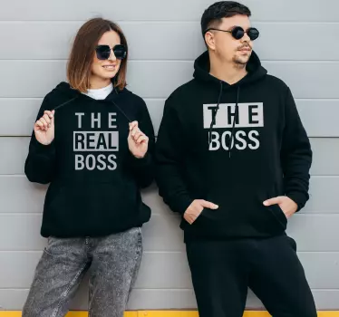 Sweat-shirts couple Le patron et le vrai patron - TenStickers