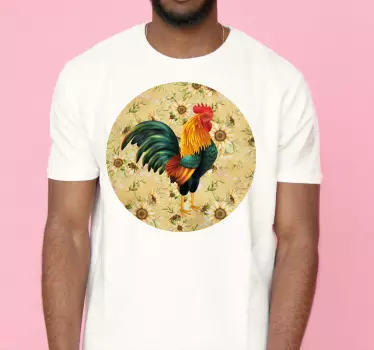 T-shirt affichage de coq coloré - TenStickers
