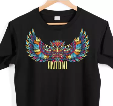 T-shirt ailes de hibou colorées - TenStickers