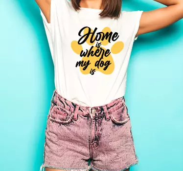 T-shirt amour des pattes à la maison - TenStickers